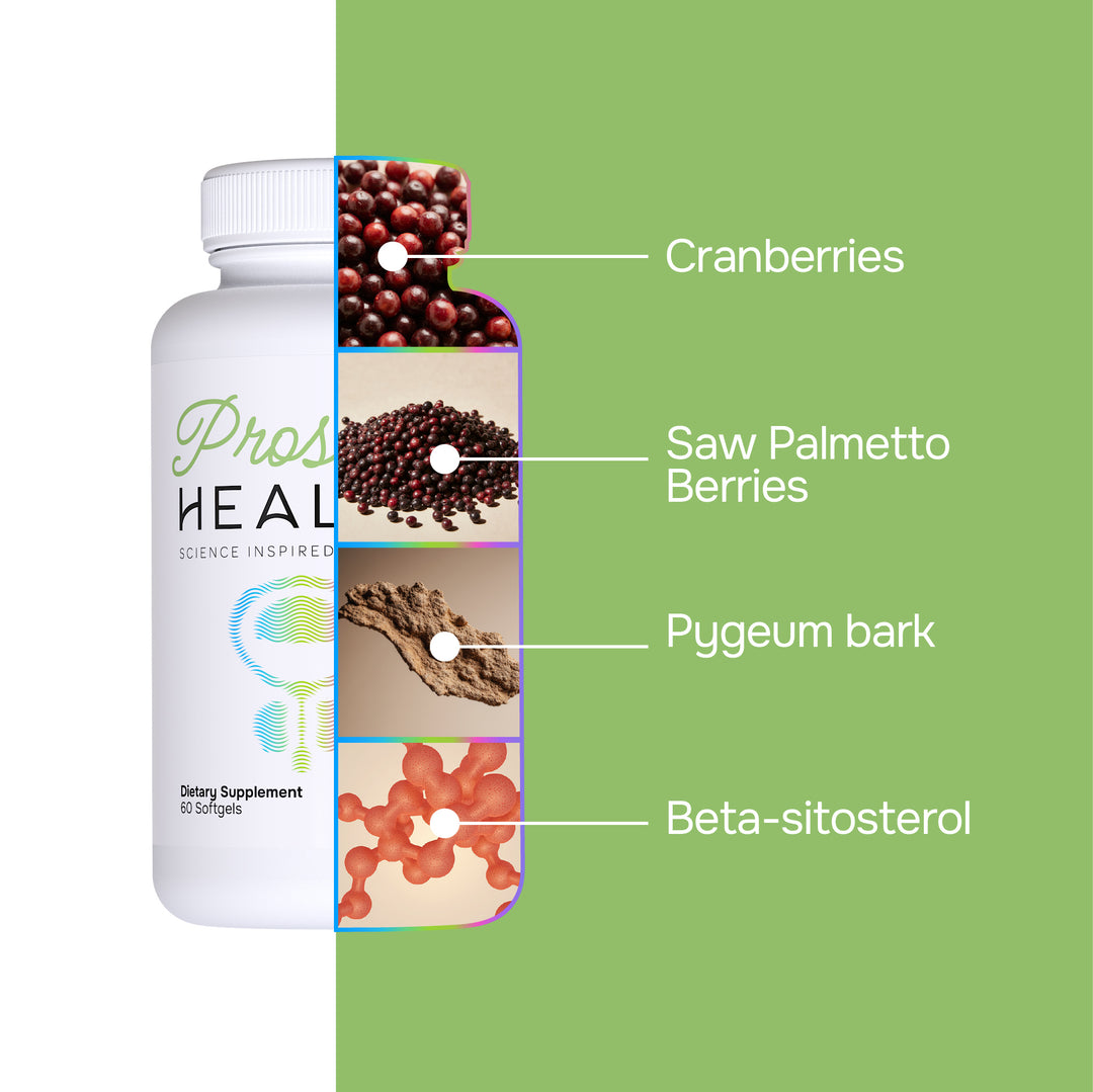 Prostate health support with FLOWENS cranberry, saw palmetto, and pygeum